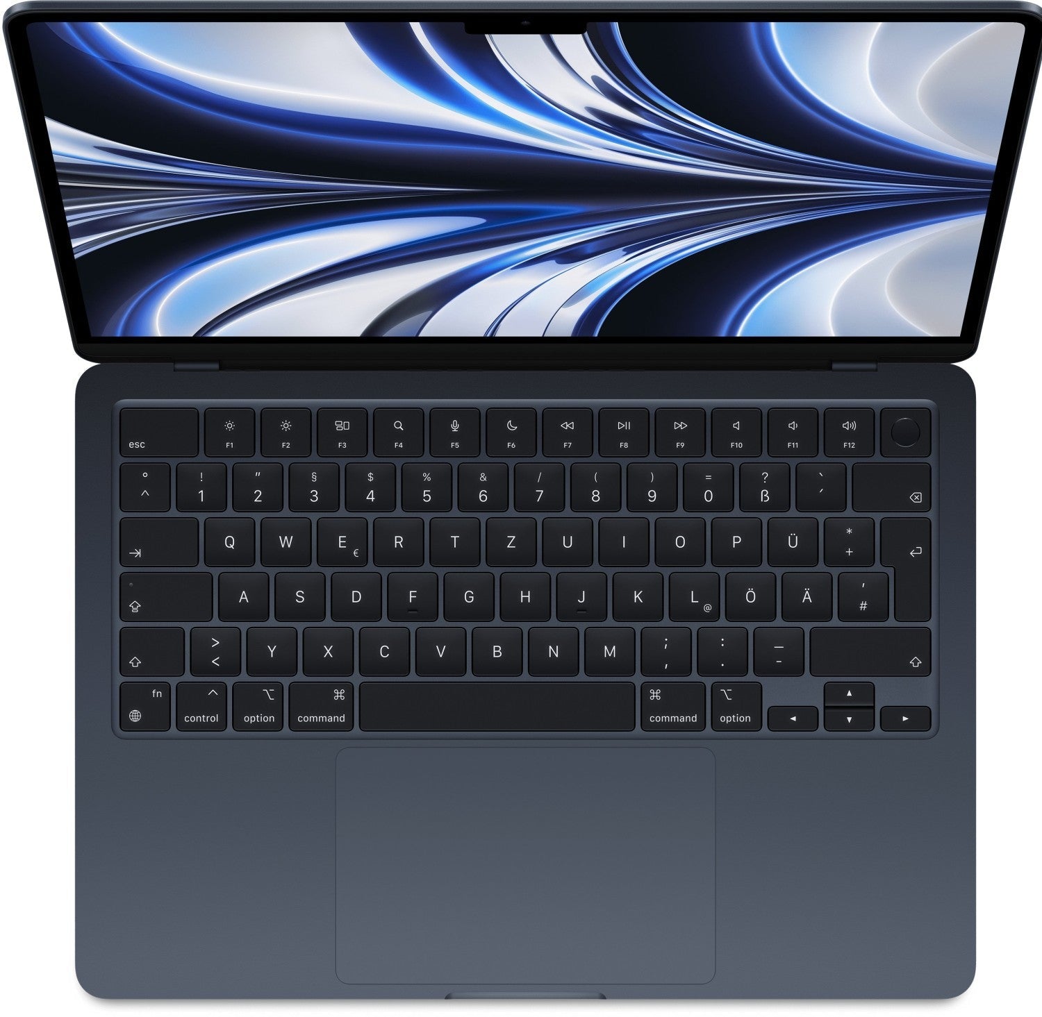Apple MacBook Air 2022 | 13.6" | M2 8-Core CPU | 8-Core GPU | 8GB | 256 GB SSD | Mitternacht UK Layout - computify