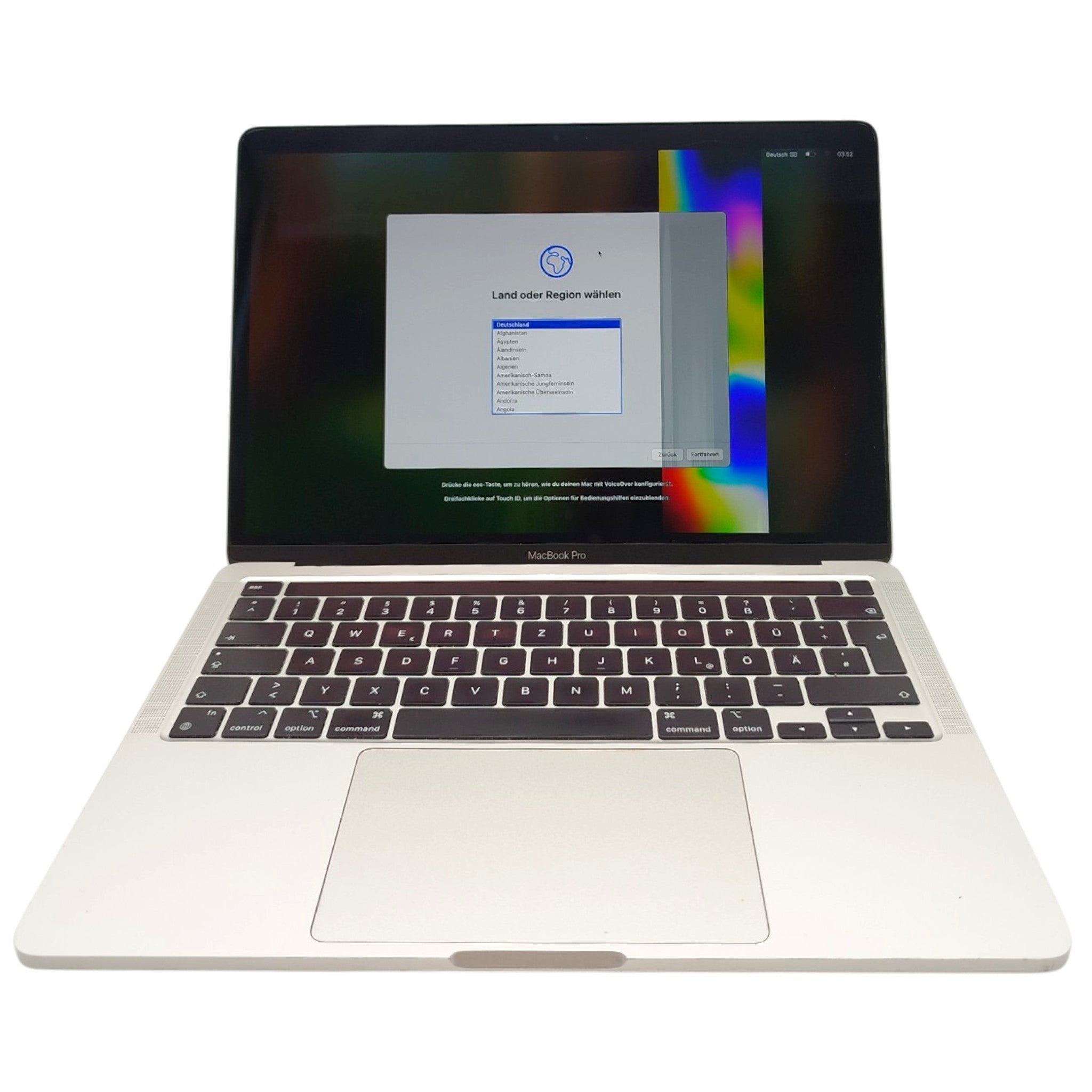 Apple MacBook Pro 2020 | 13.3" | Touch Bar | M1 8-Core CPU | 8-Core GPU | 16 GB | 256 GB SSD | Silber (A2338) - computify