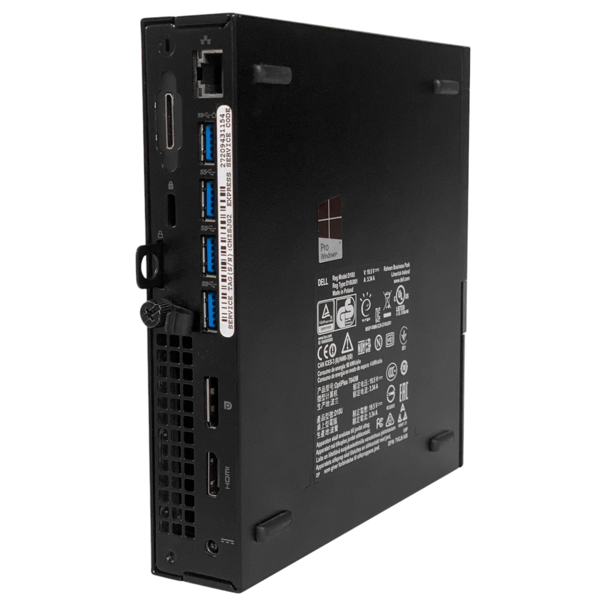 Dell OptiPlex 7040 Micro | i5-6500T | 8 GB | 128 GB SSD | Windows 10 Pro - computify