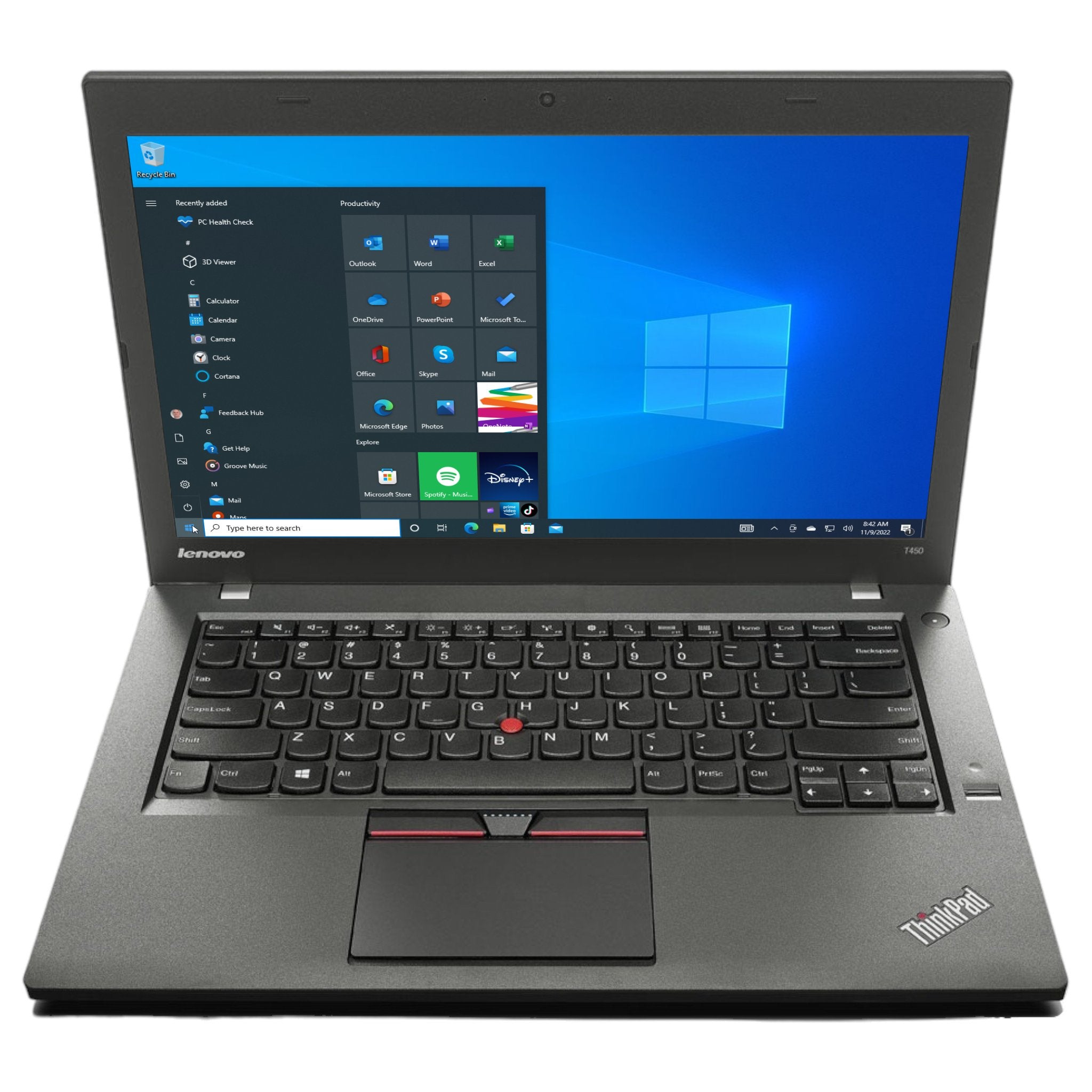 Lenovo ThinkPad T450 14" | i5-5300U | 8 GB | 256 GB SSD | HD+ | Win 10 Pro - computify