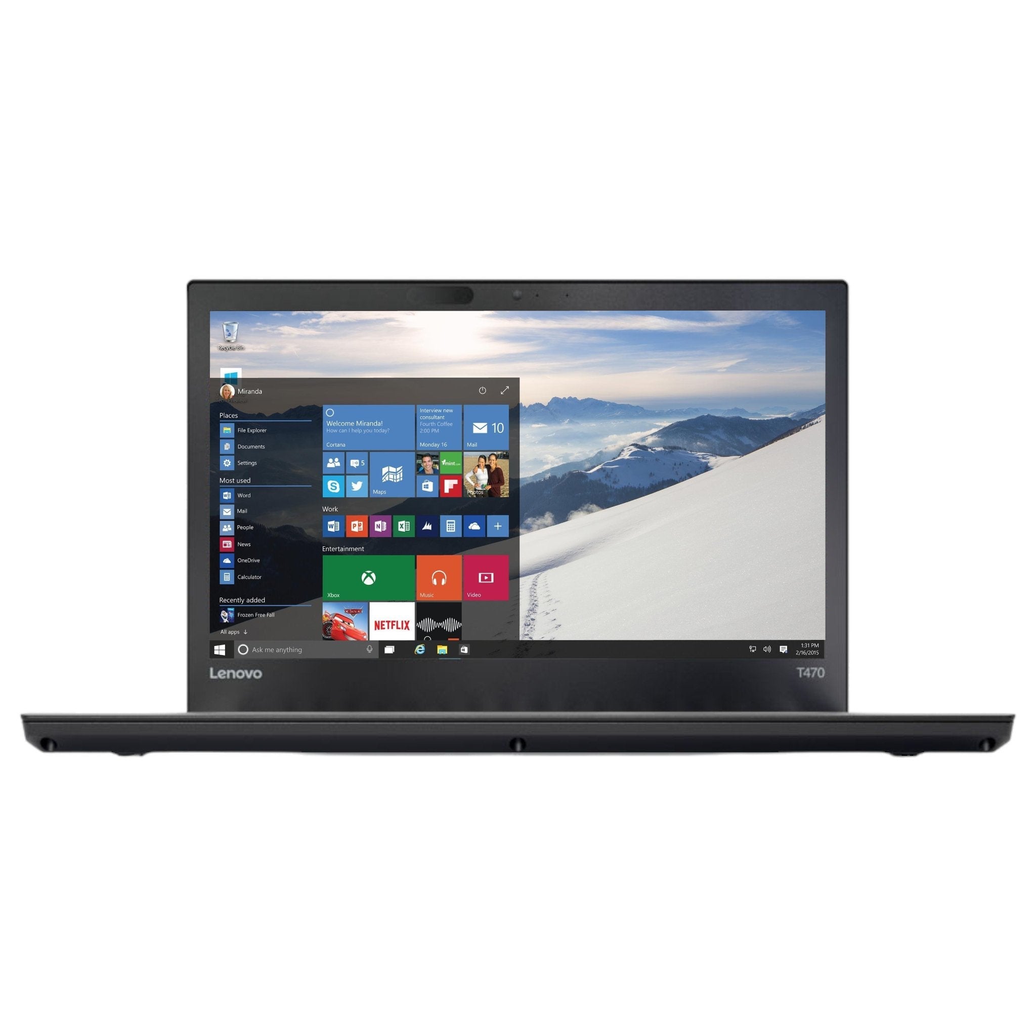 Lenovo ThinkPad T470 14" | i5-6200U | 8 GB | 256 GB SSD | FHD | 4G | Win 10 Pro - computify